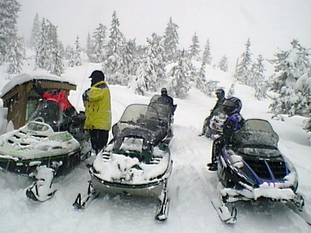 Search and Rescue members are often called out on rescue missions in the snow to help find missing people. They regularly train on snowmobiles in order to prepare. 
