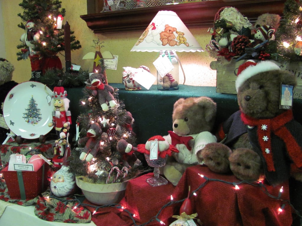 Bears, nutcrackers and holiday plates are just a few of the trinkets available at the Washougal United Methodist Church bazaar, which will be held this Friday and Saturday.                                