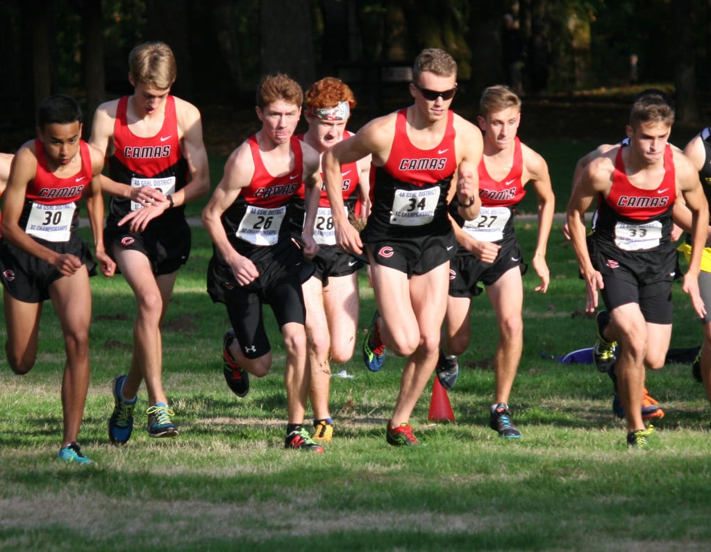 The Camas boys cross country team claimed second place at the 4A bi-district meet Saturday, in Tacoma. Both of the Papermaker boys and girls squads will compete in the state championship meet Saturday, Nov. 7, on the Sun Willows Golf Course, in Pasco.