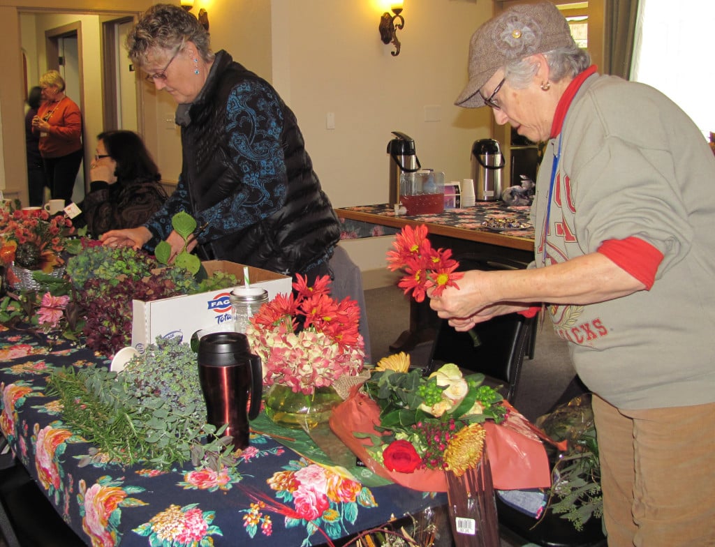 The Garden Club of Camas Washougal has more than 60 members and meets regularly to hear speakers and participate in activities. Recently, members made holiday themed centerpieces. 