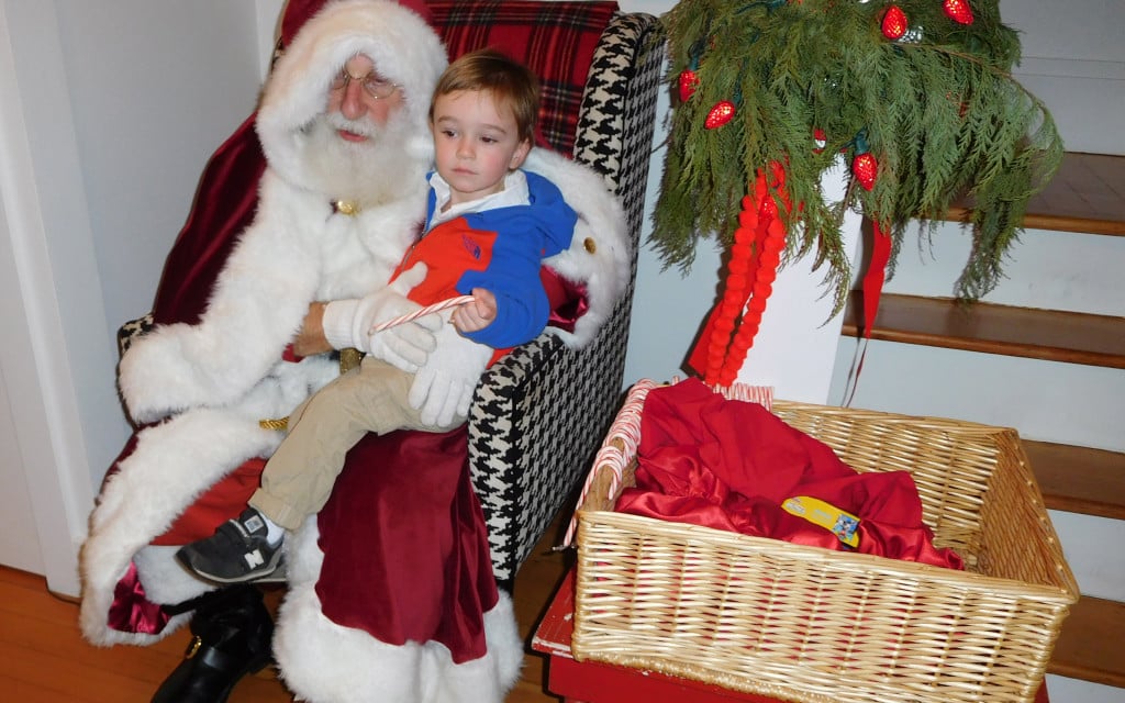 Santa Claus was on hand to greet children during an open house at Shanahan Insurance. The business collected non perishable food for C.A.R.O.L. during the event as well. 