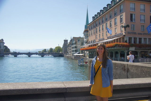 Ella Dewars has visited several cities in Switzerland during her stay, including Zurich. 