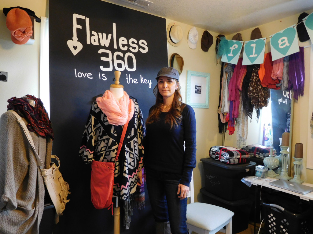 Jennifer Samodurov founded Flawless360 in her Washougal home this past summer after being inspired by the book, "Interrupted," Jen Hatmaker. Her mission is to help teen girls who cannot afford to buy new clothes, and work with them to select the best styles. She does it all online, and then delivers the clothing packets to area schools to be distributed. (Photos by Danielle Frost/Post-Record)