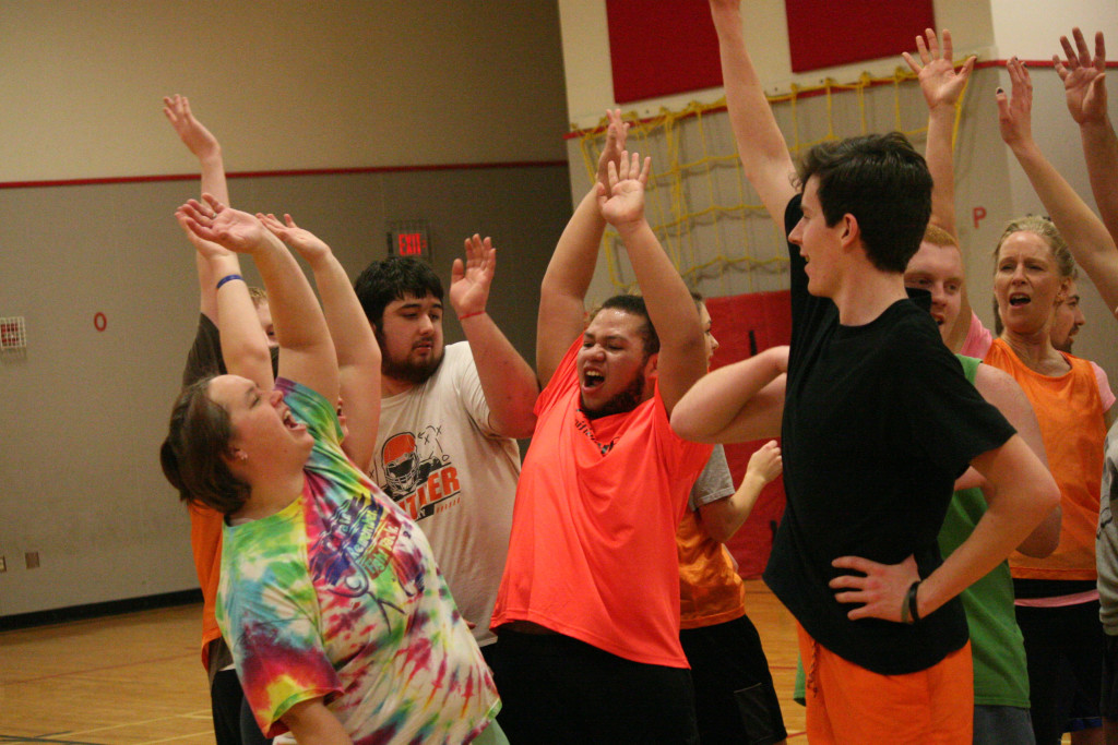 WHS Unified team members end practice with a cheer. Playing basketball provides them all with life lessons that extend well beyond the season. 