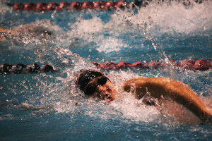 Mark Kim made waves for the Papermakers at the 4A state meet, in Federal Way. The sophomore earned championship medals in the 200- and 500-meter freestyle races. (Dan Trujillo/Post-Record)