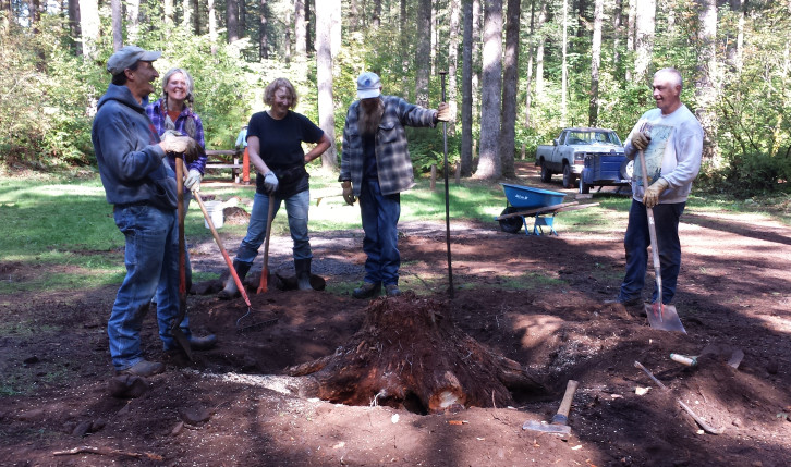 At its last work party, the Washington Trail Riders Association replaced broken corral gates, cleaned out fire pits and installed site signs at the Rock Creek Campground in Yacolt, with a partnership developed with other equine and hiker user groups.