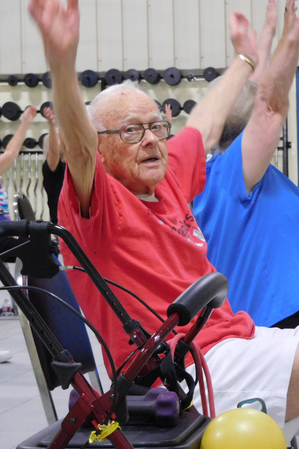 Jack Buchholz said the biggest challenge to working out at any age is getting to the gym. "Once I am here, I am glad I came," he said. 