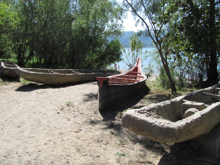 Replicas of Chinookan canoes and Lewis and Clark's dugout canoes are located at Capt. William Clark Park. The 80-acre site includes  Cottonwood Beach, restrooms, group picnic shelters, water access, interpretive signage and off-street parking. (Post-Record file photo)