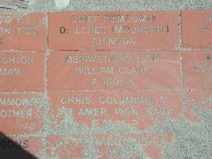 Lewis and Clark are among the names engraved on bricks in Parker's Landing Historical Park. The park, listed on the National Register of Historic Places, has picnic tables, a rose arbor and interpretive panels with information about early settlers. (Post-Record file photo)