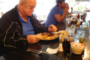 Homemade breakfast dishes attract customers, such as George Butler, to Natalia's Cafe, in downtown Camas. The eatery also serves lunch and desserts. 