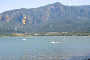 Windsurfing and kiteboarding enthusiasts often come to Stevenson to practice their craft on the Columbia River. This summer, there are several contests featuring amateurs and professionals.