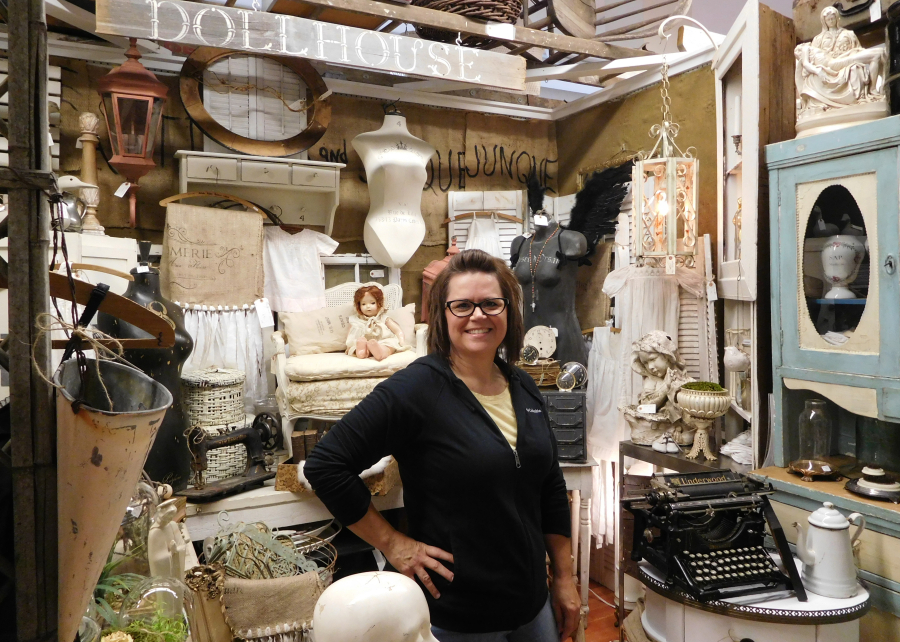 Antiques dealer Deanna Docksteader recently featured items from her space, The Doll House. "I stick to a simple rule, and buy only what I love," she said.