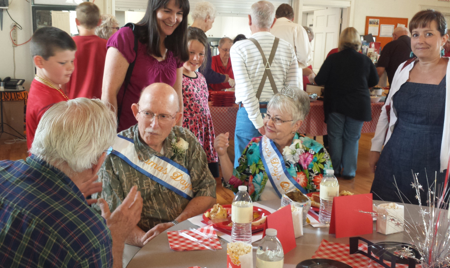 Pauline and Walt Eby were this year's Camas Days Senior Royalty. They enjoyed a lunch hosted in their honor after the Grand Parade Saturday.