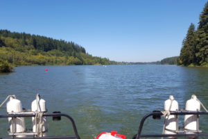 Five new red and green buoys were installed on Lacamas Lake earlier this month, with the aim of making navigation through the channel easier and safer for boaters. (Photos courtesy of the Clark County Sheriff's Office)