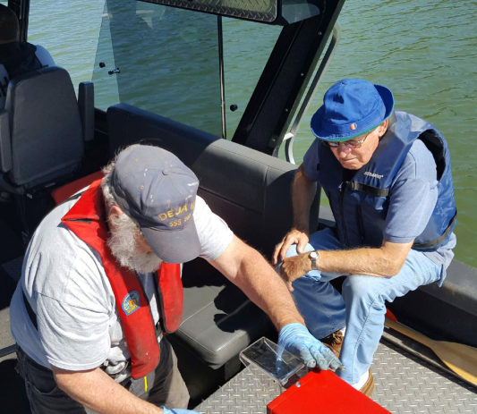 Preparation and installation of the buoys, anchor chains and shackles included assistance by volunteers from the Portland-based Sea Scouts organization.