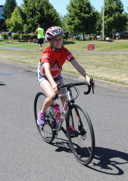 Paige Maas, 12,  takes off during Tour de Cure. Maas was diagnosed with Type 1 diabetes five years ago. (Contributed photo)