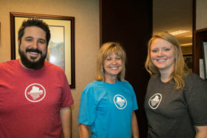 Camas High School marketing teacher Suzie Downs (center) did a summer "externship," with Riverview Community Bank, learning more about social media marketing. (Contributed photo)