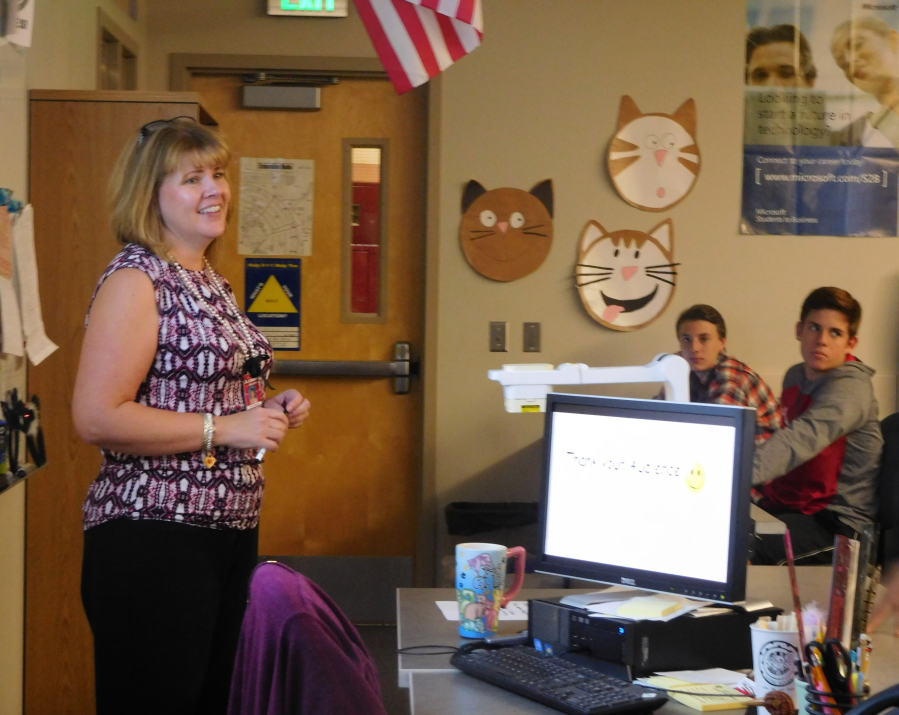 Rita Pakenen began teaching at Camas High School this fall, after years as the school district's human resources director.