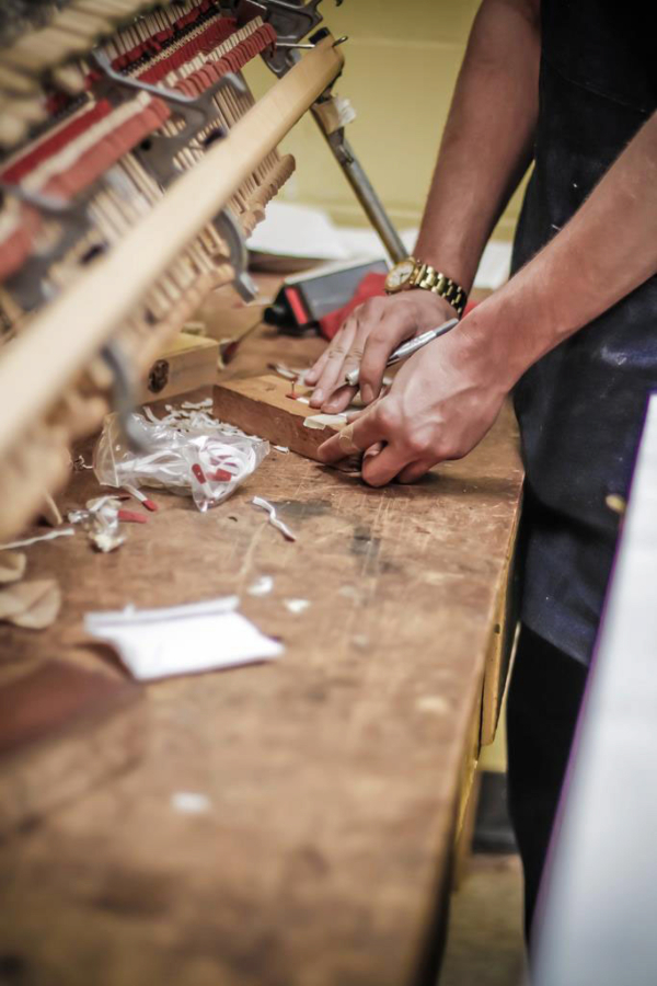 Furniss learned the art of woodworking after attending the School for the Blind in Salt Lake City, Utah. (Photo courtesy of Chris Martin Studio)