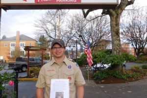Everest Krabbenhoft is collecting donations of money and toiletries to send to troops overseas for his Eagle Scout project. Lutz Hardware is one of the collection sites.