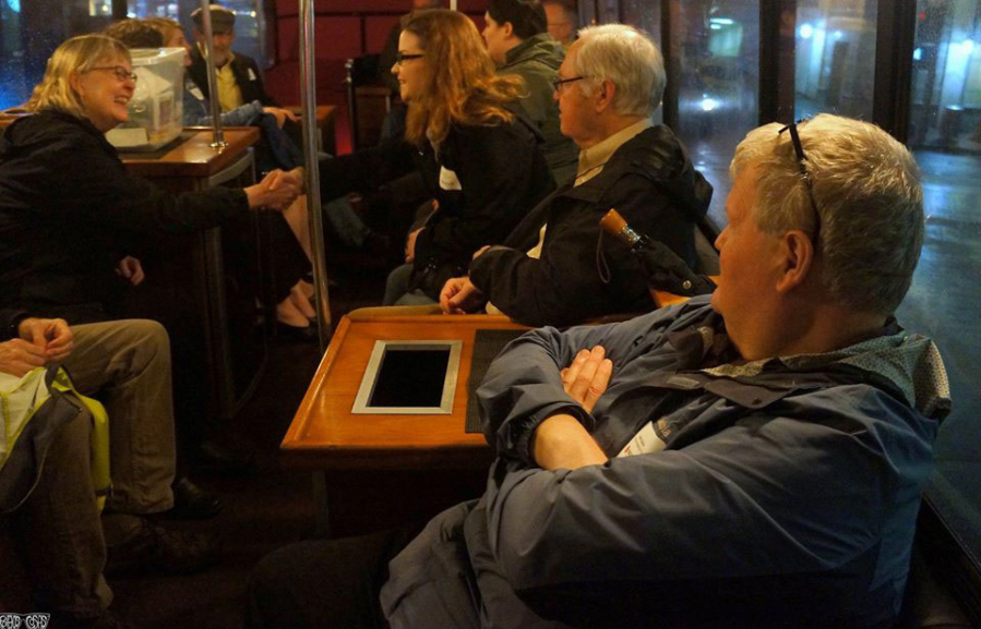 The double decker bus is used for a variety of tours, including this one in downtown Portland. (Contributed photo)