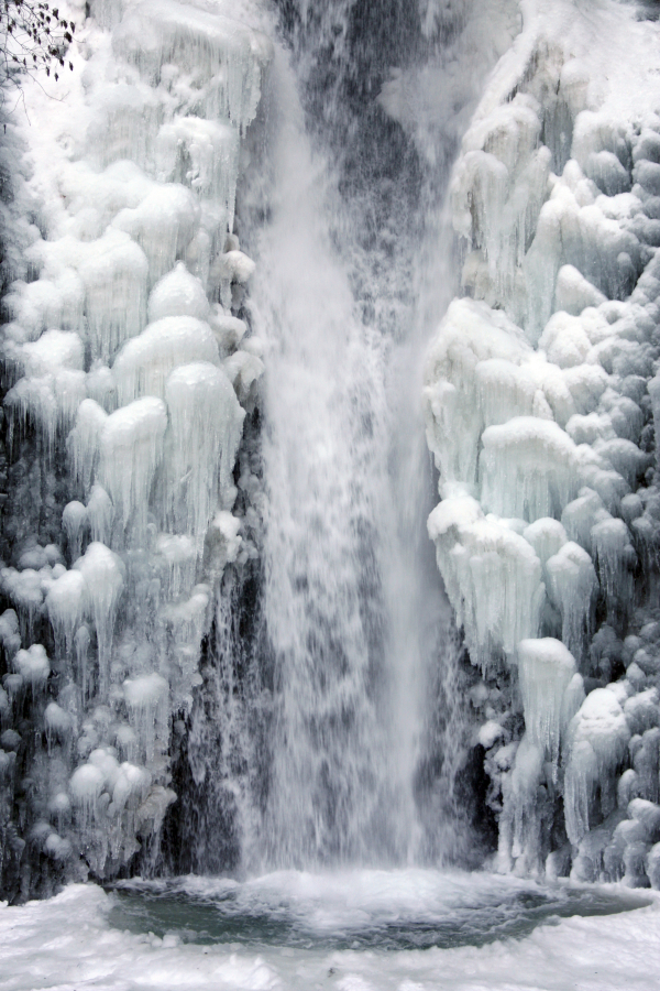 This photo of Multnomah Falls hangs in Caldwell's home, except during the winter when husband Les has her take down because it makes him cold. (Image by Sandy Caldwell)