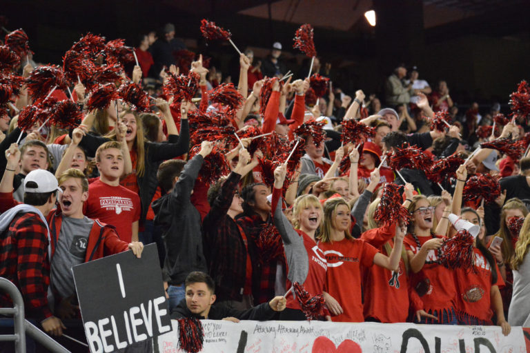 Camas fans let it all out after the Papermakers took a 10-point lead with two minutes left in the game.