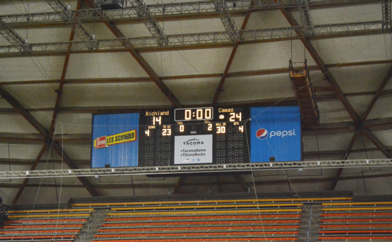 The final score of the 4A state championship football game at the Tacoma Dome: Camas 24. Richland 14
