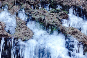 Recent frigid temperatures that barely reach above freezing have led to the creation of massive ice formations on the hillside the runs along Washougal River Road. Meteorologists with the Portland office of the National Weather Service are predicting that more snow and ice are on the way, beginning Saturday morning.