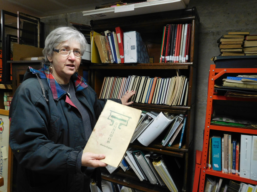 Judy Mason, a retired librarian and volunteer at Two Rivers Heritage Museum, is organizing all of the books into a database for easy access.