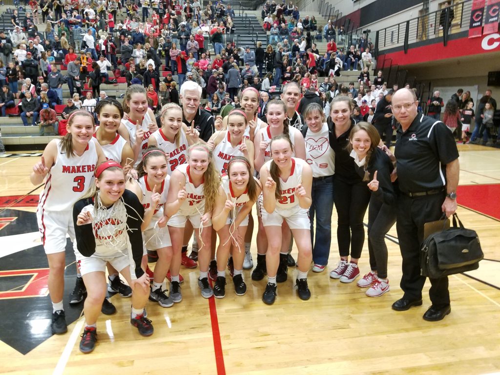The Camas High School girls basketball team made history Wednesday by capturing the program's first league championship. The Papermakers defeated Skyview 42-24 to go 8-0 in league and 13-6 overall.