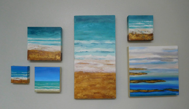 Tropical seascapes brighten up a treatment room at the Camas clinic.