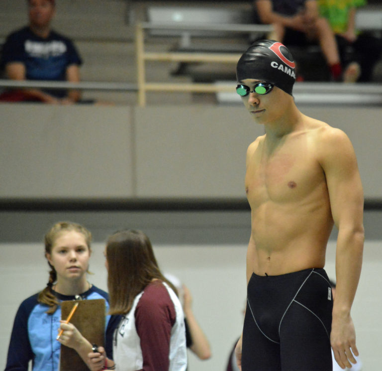 Camas High School senior Tom Utas focuses on his mission to become a state champion.