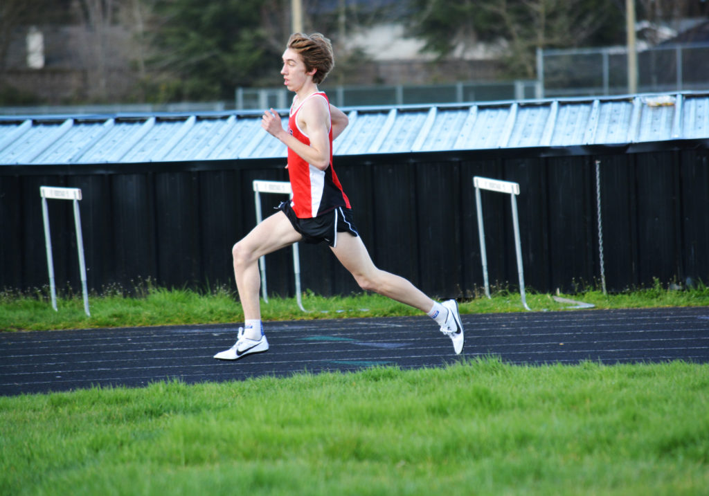 Daniel Maton anchored Camas to victory in the distance medley and the 1,600-meter relay races at the Tiger Invitational. He also won the individual 800 run.