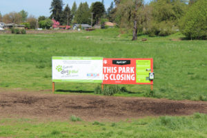 DOGPAW, the nonprofit group that builds and maintains off-leash dog parks in Clark County, is looking for a piece of land that could replace the now-closed Stevenson dog park in Washougal, pictured here, which shuttered at the end of April. The park was the only off-leash dog park in the Camas-Washougal area. 