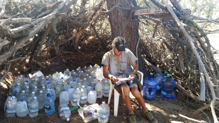 This &quot;oasis,&quot; called &quot;Cache 22,&quot; was located halfway along a 30-mile stretch known as Hat Creek Rim, with no water or trees, and temperatures that climbed into the 90s.