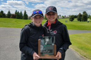 Camas golfers Emma Cox and Hailey Oster combined for 67.75 points to carry the Papermakers to second place at state. 