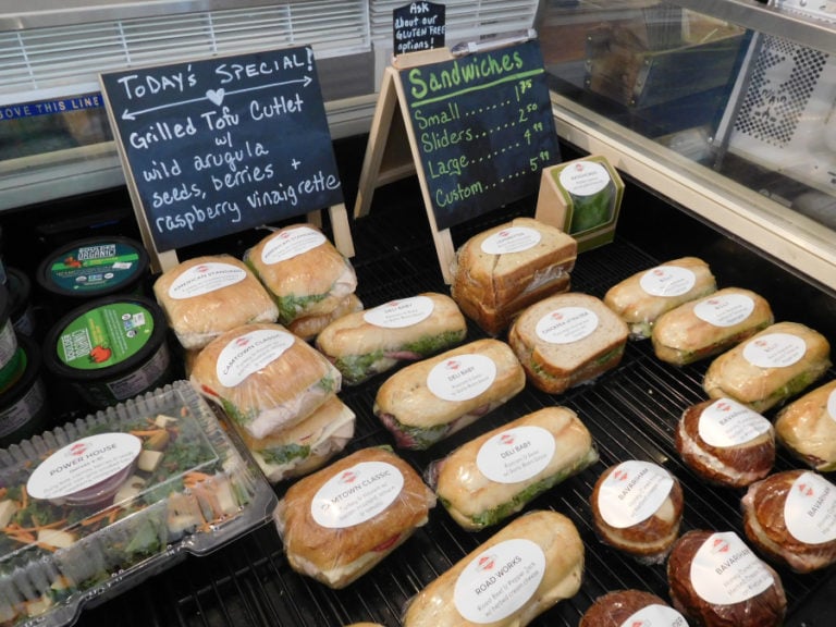 Sandwiches and salads can be purchased at The Pick-Me-Up Modern Take-Away.