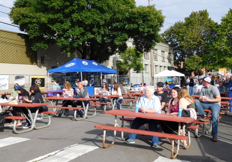 The Wine and Microbrew Street has been in existence since 1999, and continues to be a popular attraction at Camas Days. (Post-Record File Photo)