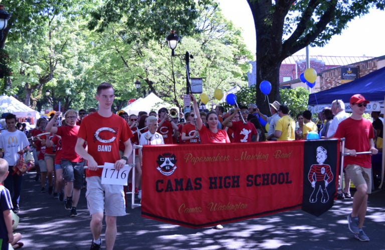 The Papermaker’s marching band filled the street with energetic tunes during the parade on Saturday. 
