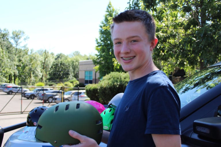 Hayden Stinchfield, 14, a soon-to-be sophomore at Washougal High, says he usually wears a bike helmet, but wasn&#039;t on the morning he crashed his bike, nearly knocking his teeth out and injuring his face.