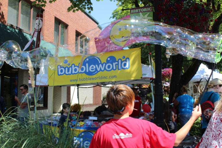 Bubbleworld is near the entrance of this year's "Kids Street" at the 2017 Camas Days festival in historic downtown Camas. 