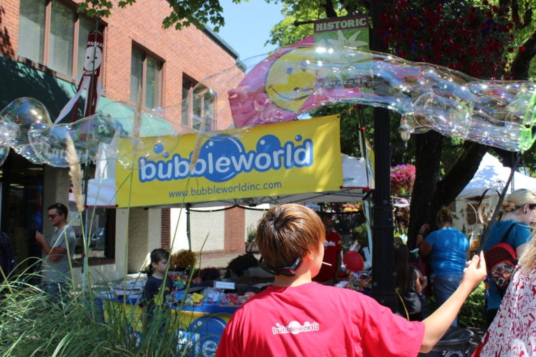 Bubbleworld is near the entrance of this year's "Kids Street" at the 2017 Camas Days festival in historic downtown Camas.