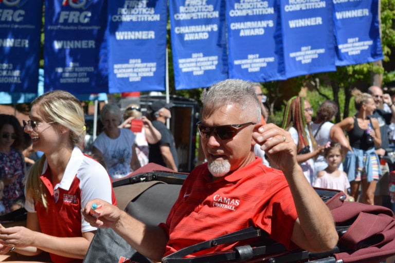 Camas Days Parade Grand Marshals Jon Eagle and Michelle Pillette.