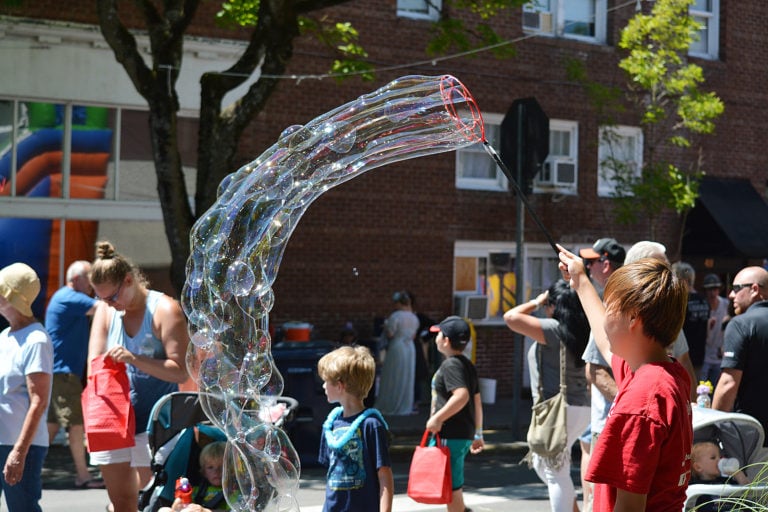 Fun with bubbles.