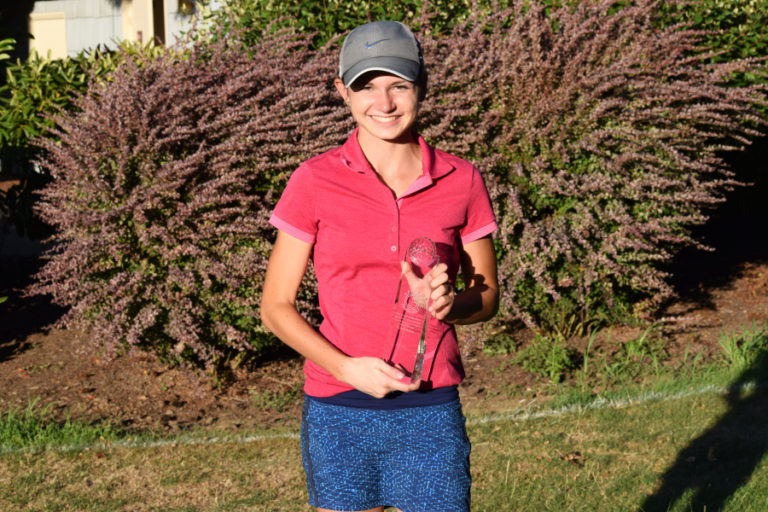 Camas golfer Hailey Oster won a one-hole playoff to clinch the Portland City/Bob Allard Memorial Girls Open Championship on Aug.