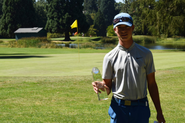 Owen Huntington won the Portland City/Bob Allard Memorial Boys Open Division Championship on Aug. 1, at the Rose City Golf Club in Portland.