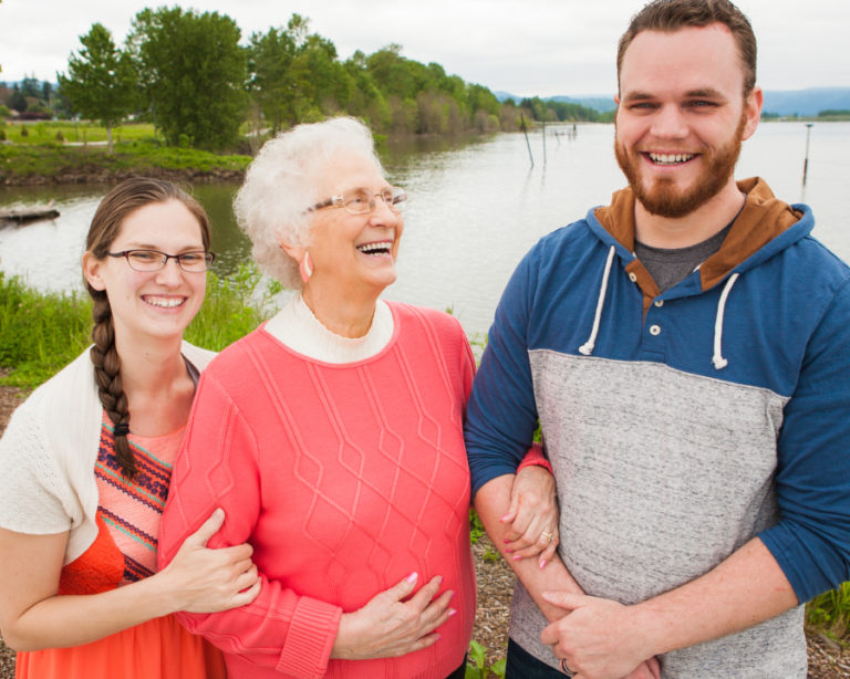 Jon Stephens’ grandmother, Verla Jonason (center), stands with Jon’s older brother, Dan Stephens (right) and Dan’s wife, Skylar Stephens. Verla says her family is still “grappling with the reality” that Jon took his own life. “Having faced this in my own family, I know the devastation that continues to change the lives of those left behind,” Verla says. “In reaching out for answers for our own pain, we have found how widespread this problem is ...