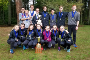 The Camas boys and girls cross country teams brought home two Southwest Washington 4A district championship trophies Wednesday, from Lewisville Park in Battle Ground.