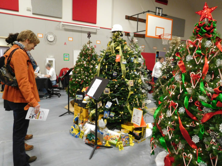 The 2016 Festival of Trees brought in more than $20,000 for Washougal schools through auctioned-off trees and gift basket raffles.